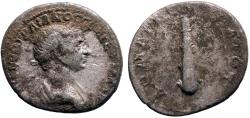 Ancient Coins - Trajan AR19 Drachm. Club of Herakles. Rome