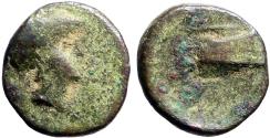 Ancient Coins - Kings of Macedon. Demetrios I Poliorketes AE12  Athena / Galley