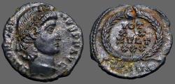 Ancient Coins - Constantius II AE4 Vows in wreath. VOT/XX/MVLT/XXX