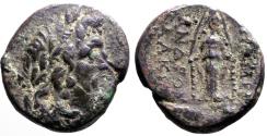 Ancient Coins - Phrygia, Apameia AE22 Zeus / Cult statue of Artemis Anaïtis