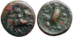 Ancient Coins - Troas, Dardanos AE11 Horseman / Cock