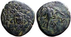 Ancient Coins - Pontos, Amisos AE23 Aegis with facing head of Gorgon at center