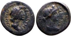 Ancient Coins - Mysia, Pergamon AE17 pseudo-autonomous issue.  Roman Senate / Roma