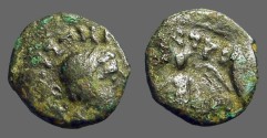 Ancient Coins - Interesting AE16 Bust rt / Victory left.  