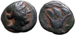 Ancient Coins - Islands off Caria, Rhodes AE11 Nymph Rhodos / Rose