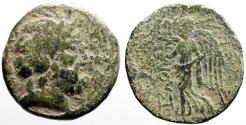 Ancient Coins - Cilicia, Elaiussa-Sebaste. AE20 Zeus / Nike w, wreath