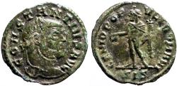 Ancient Coins - Constantius I Chlorus AE19 1/4 Follis, Genius sacraficing.  Siscia