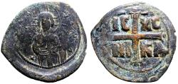 Ancient Coins - Byzantine anonymous Class C AE31 Follis. Attributed to Michael IV