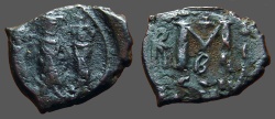 Ancient Coins - Heraclius & Heraclius Constantine , Empress Martina.  AE21 Follis.  Constantinople