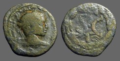 Ancient Coins - Severus Alexander AE20  SC within laurel wreath.  Eagle below.  Antioch on Orontes. 