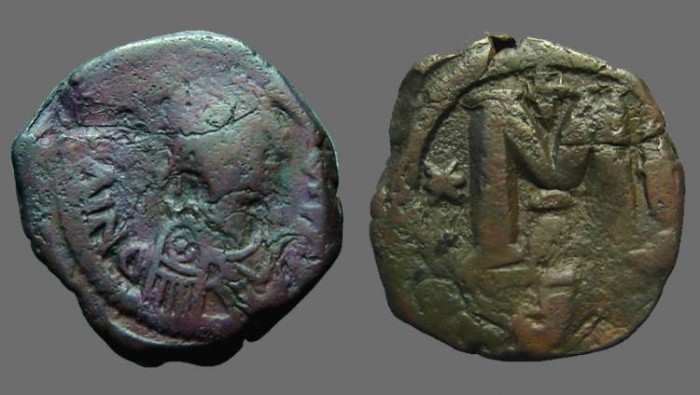 Ancient Coins - Justin I AE29 Follis, Constantinople SB#62 