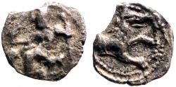 Ancient Coins - Lycaonia, Laranda AR10 Obol.  Ba'al / Wolf