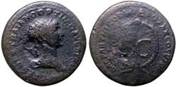 Ancient Coins - Trajan AE24 SC within wreath. countermark