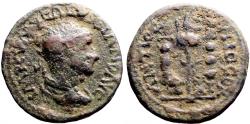 Ancient Coins - Valerian I AE22 Antiochia, Pisidia. Vexillum