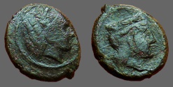 Ancient Coins - Sicily, Hiimera.  Thermai Himerensis AE15  