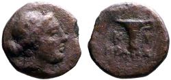 Ancient Coins - Aeolis, Kyme AE10 Amazon Kyme / Kotyle
