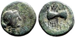 Ancient Coins - Lydia, Thyateira AE14.5 Apollo / Labrys