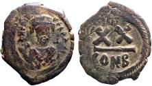 Ancient Coins - Phocas AE24 half follis.  Constantinople