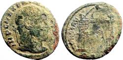 Ancient Coins - Maxentius AE23 Nummus, Roma in temple. Aquileia