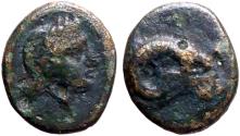 Ancient Coins - Troas, Kebren AE9 Ram / Apollo