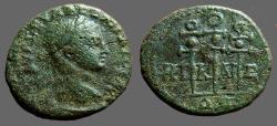 Ancient Coins - Severus Alexander AE19, Nicaea, Military Standards 