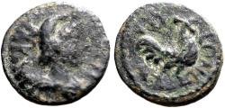 Ancient Coins - Pisidia, Antioch. Pseudo-autonomous AE13 Mên / Cock