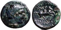 Ancient Coins - Kings of Macedon. Philip III Arrhidaeus AE12 Apollo / Horseman