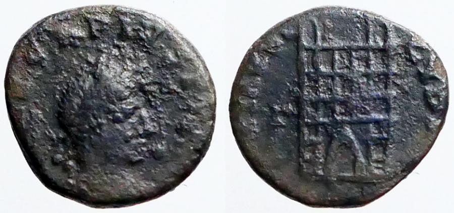Ancient Coins - Arcadius AE4 Campgate
