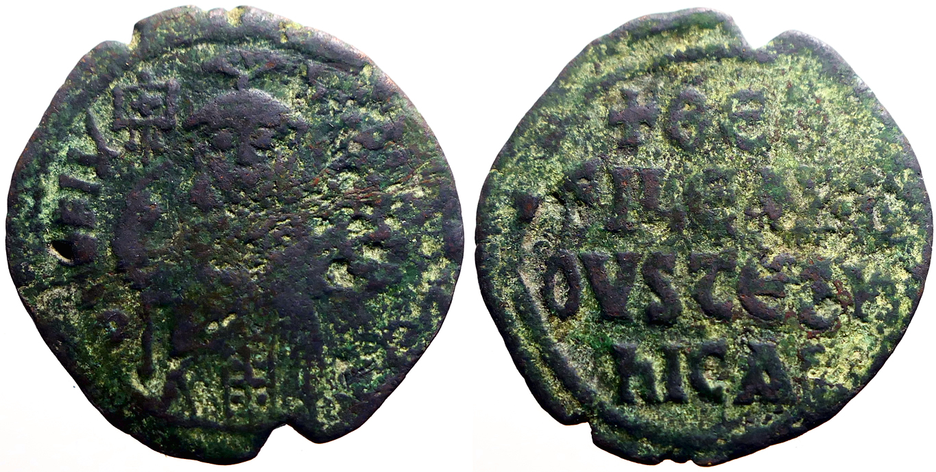 Theophilus AE27 Follis. Constantinople | Byzantine Coins