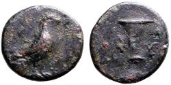 Ancient Coins - Aeolis, Kyme AE10 Eagle / Vase