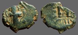 Ancient Coins - Constans II AE19 Follis.  Arab mint imitative issue