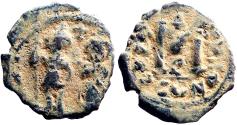 Ancient Coins - Heraclius & Heraclius Constantine AE23 Follis  Constantinople