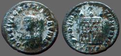 Ancient Coins - Licinius II AE3 small bust left w. mappa / Camp gate
