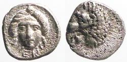 Ancient Coins - Satraps of Caria, Hekatomnos AR6 Tetartemorion. Mylasa