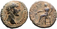 Ancient Coins - Antoninus Pius AE25 As.  Annona seated