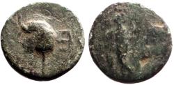 Ancient Coins - Pisidia. Etenna AE17 Nymph / Knife