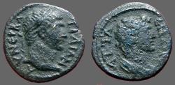 Ancient Coins - Trajan, AE17 Attaea, Mysia. Bust of Roman Senate