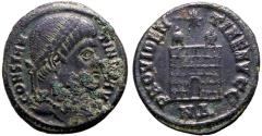 Ancient Coins - Constantine I the Great AE19 Follis. Campgate. Nicomedia