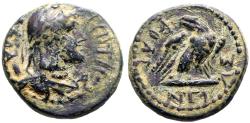 Ancient Coins - Laodicea ad Lycum. AE16.5 Mên / Eagle.  Dioskourides, magistrate.