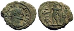 Ancient Coins - Diocletian AE18 potin tetradrachm.  Zeus w. patera & scepter.  Alexandria, Egypt
