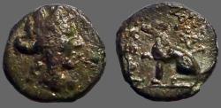 Ancient Coins - Phrygia, Laodikeia AE13 turreted Tyche / Lion raising forepaw.