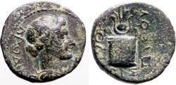 Ancient Coins - Phrygia, Laodicea ad Lycum.AE14 Apollo / Altar w. headdress of Isis