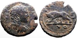 Ancient Coins - Caracalla AE24 Troas, Alexandria. She Wolf & Romulus & Remus