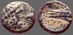 Ancient Coins - Phoenicia, Arados AE16 Zeus / Galley Prow