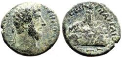 Ancient Coins - Lucius Verus AE20 Cappadocia, Caesarea. Mt. Argaeus