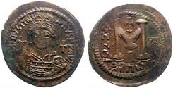Ancient Coins - Justinian I AE42 Follis. Theoupolis. year 13