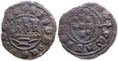 World Coins - Portugal, Afonso V AE22 Ceitil. Castle / Shield