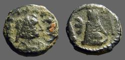 Ancient Coins - Justin I AE Pentanummium, Tyche of Antioch in shrine, Antioch.  SB#111.