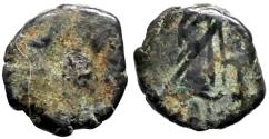 Ancient Coins - Leo & Verina AE11 Nummus. Verina standing holding transverse scepter