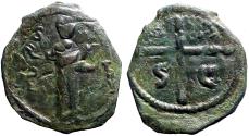 Ancient Coins - Crusaders, Antioch. Tancred AE21 Follis. St. Peter